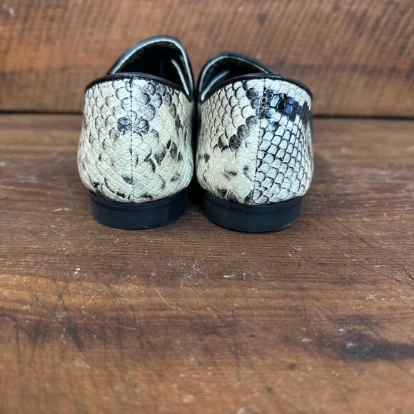 Aquatalia Revy Snake Embossed Weatherproof Loafer White 7.5 - Picture 3 of 12